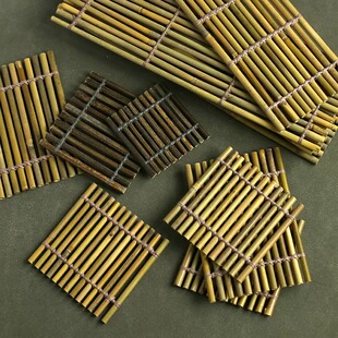 竹排竹席竹编竹子手工diy材料包幼儿园环创装饰摆件竹编材料包