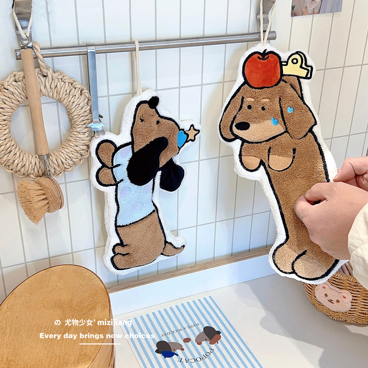 创意腊肠狗擦手巾双层定制款速干干手巾双层加厚擦手帕厨房挂墙式,居家布艺,手巾/手帕,淘宝优惠券,粉丝福利购,淘宝优惠卷