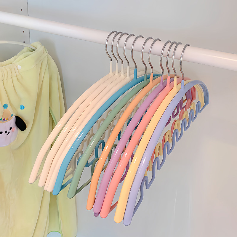 马卡龙彩色多挂位衣架波浪吊带内衣收纳架宿舍无痕晾衣架家用衣挂,收纳整理,塑料衣架,淘宝优惠券,粉丝福利购,淘宝优惠卷
