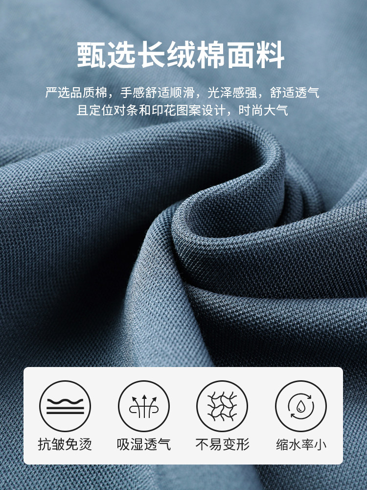 [TRUE POCKET] PEIMON MENS LONG SLEEVE T-SHIRT 2024 FALL CASUAL LAPEL STRIPED DAD TOP POLO SHIRT