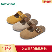 2025年春季 新款 女士时尚 热风复古包头拖女鞋 棕色拖鞋 外穿休闲凉拖