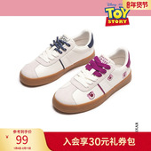 双色鞋 带休闲德训板鞋 女2025年秋季 新款 迪士尼系列 热风小白鞋