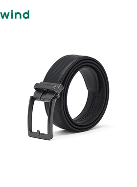 热风2025年秋季新款男士商务人字纹自动扣皮带B83M25305