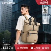 Samsonite新秀丽双肩包男士 新款 大容量旅游背包轻便出行书包男NY3