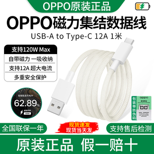 OPPO磁力集结线100W充电线12A原装Type-CFindX9Ultra/FindX7UtrlaX6Pro快充Reno10Pro+超级闪充X8Utrla线正品