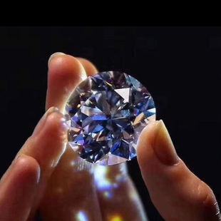 人工钻石30克拉超大莫桑钻裸石八箭八心高碳钻戒面裸钻石饰品