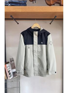 保罗彼得 专柜正品 男士休闲夹克连帽外套时尚休闲百搭 YCDC75950