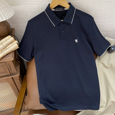 男式翻领短袖polo衫桑蚕丝亲肤