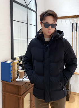 保罗彼得专柜正品男士牛奶丝高支面料羽绒服可拆卸帽YEDD75820