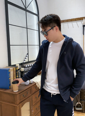 保罗彼得 男士连帽卫衣 专柜正品加绒 轻盈保暖舒适运动NTDC49040