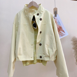 女士立领夹克 保罗彼得专柜正品 宽松休闲短款夹克外套FXFAJ00820