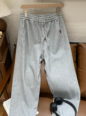 保罗彼得专柜正品女士休闲裤松紧腰加绒束脚卫裤百搭BWEDK00590