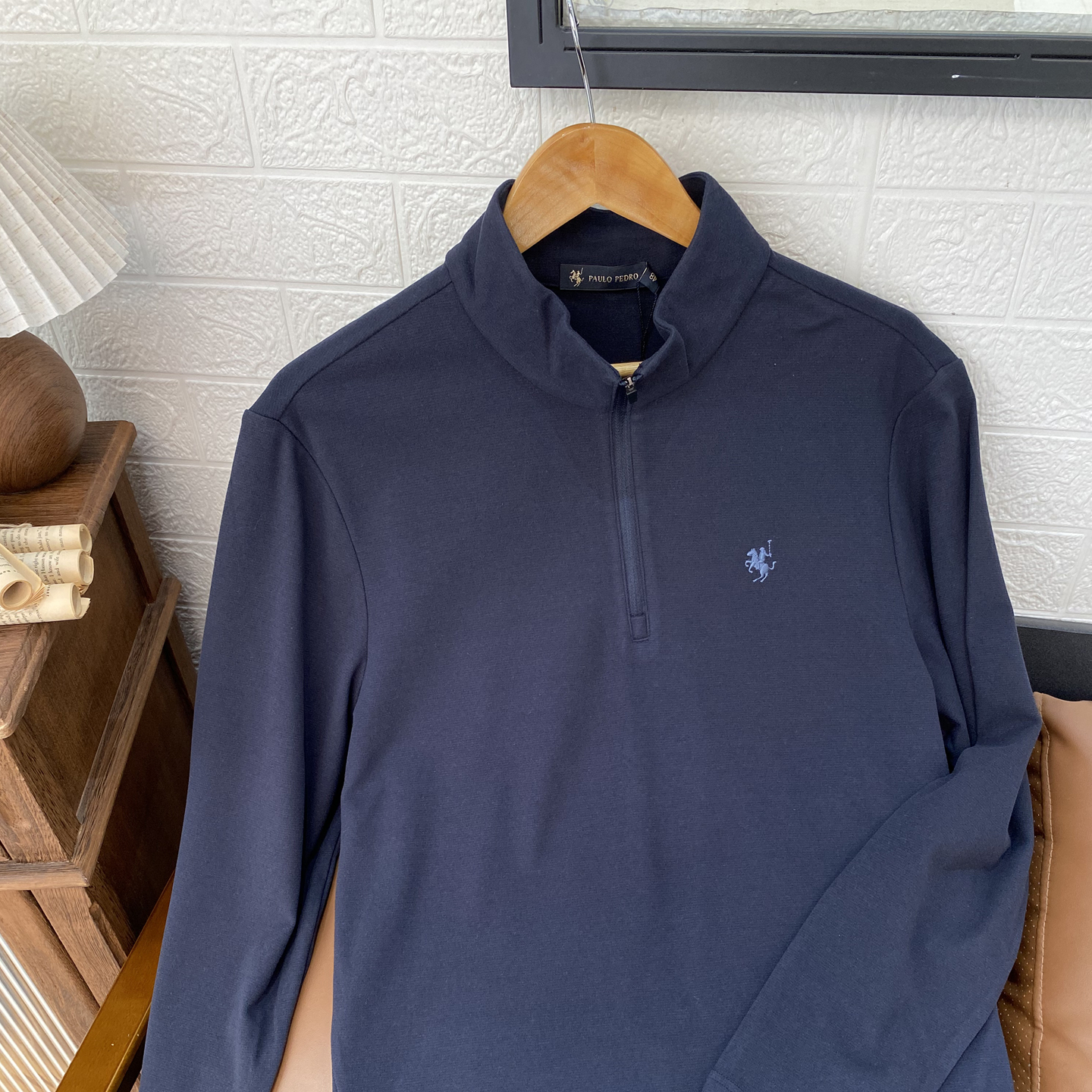 秋新款男式半拉链长袖卫衣