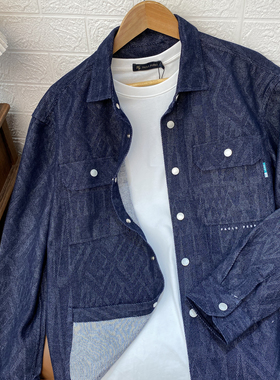 保罗彼得专柜正品男士翻领牛仔衬衫2025秋季新款时尚CKECC00120