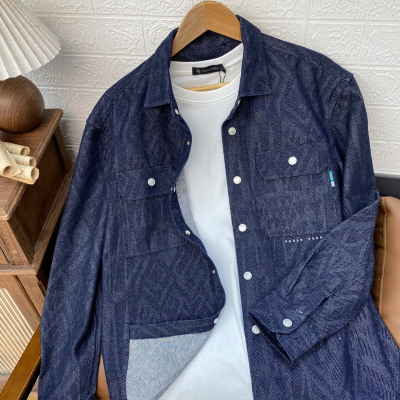 保罗彼得专柜正品男士翻领牛仔衬衫2025秋季新款时尚CKECC00120