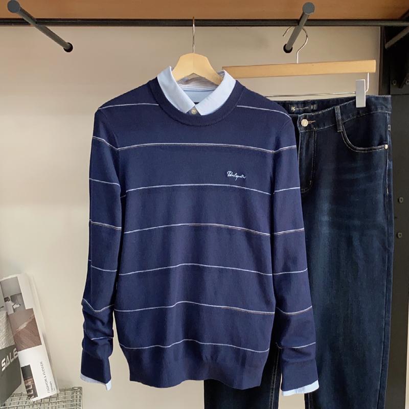 男士圆领长袖针织衫MLCC39512