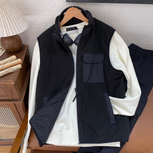 马甲双面穿立领马甲百搭舒适RWECA00082 新款 保罗彼得专柜正品 男士