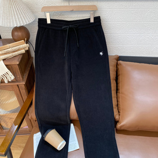 黑色松紧要保罗彼得专柜同款 百搭舒适KGEDK00160 加绒休闲裤 男士