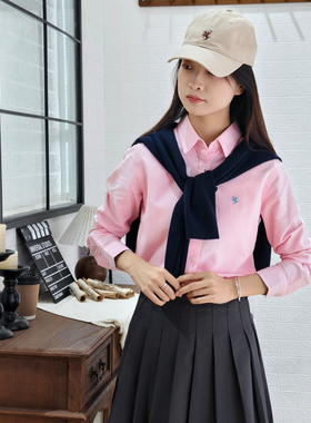 保罗彼得专柜正品女士翻领长袖衬衫刺绣小马标全棉 时尚CWCC58854