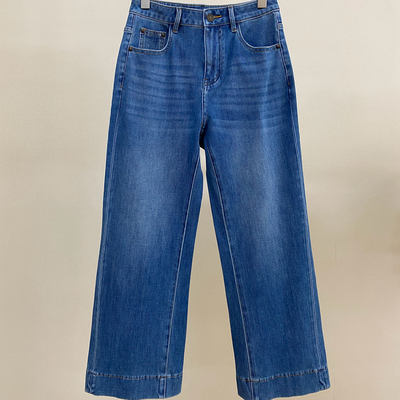 女式牛仔裤复古蓝微弹显瘦百搭