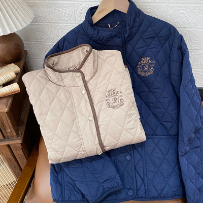 保罗彼得女式立领棉外套时尚