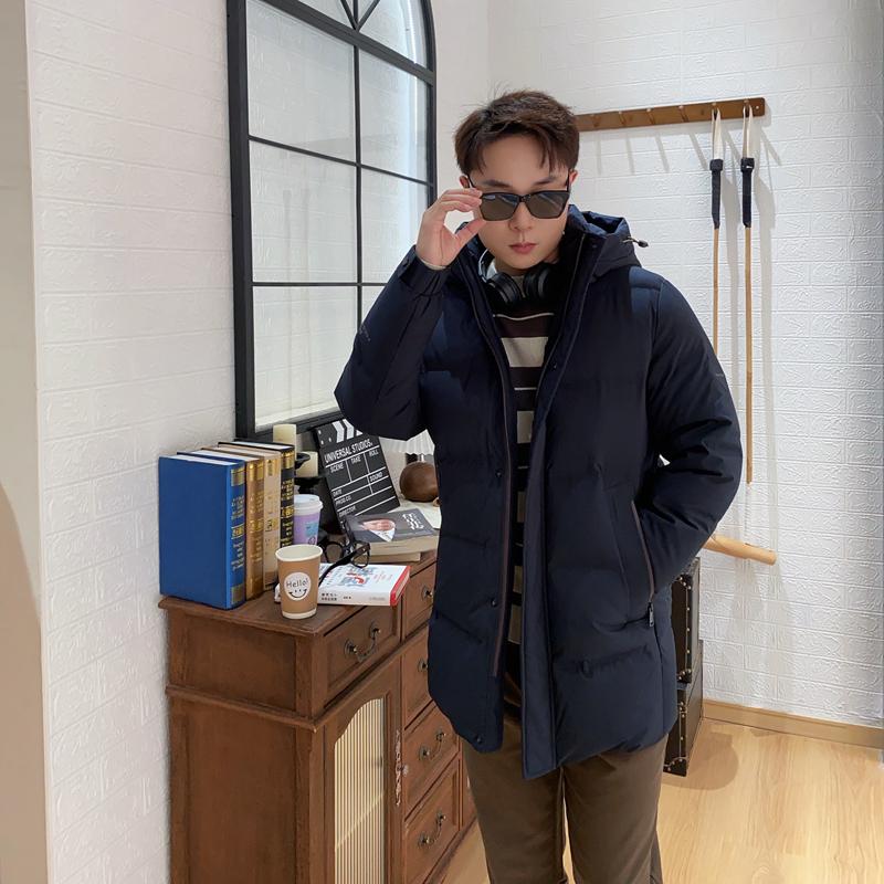 保罗彼得男士羽绒服中长款