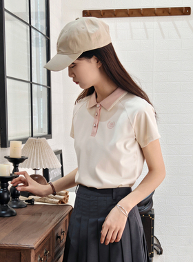 保罗专柜正品2025夏季女士短袖POLO衫撞色 减 舒适百搭BWEB65542