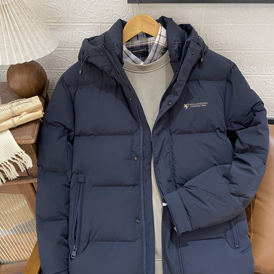 羽绒服男士保罗彼得专柜正品高充绒量连帽鸭绒保暖大气DMEDR00211