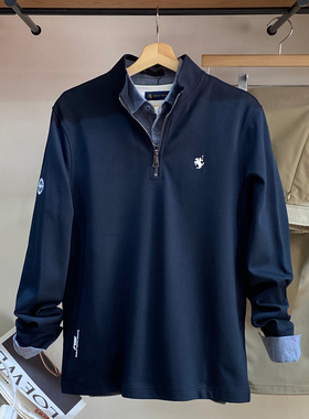 保罗彼得专柜正品男士立领长袖T恤 加绒 亲肤 简约抗菌TBECT00080