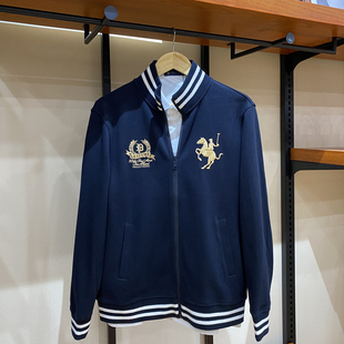 PauloPedro  男士夹克外套立领拉链刺绣字母运动棒球服TBCC48070