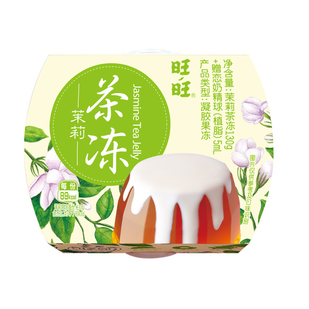 旺旺旺仔茶冻茉莉味咖啡阿萨姆红茶下午茶甜品130克