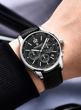 伯佳尼PAGANIDESIGN男士手表多功能石英表计时码表精钢男表 YS008