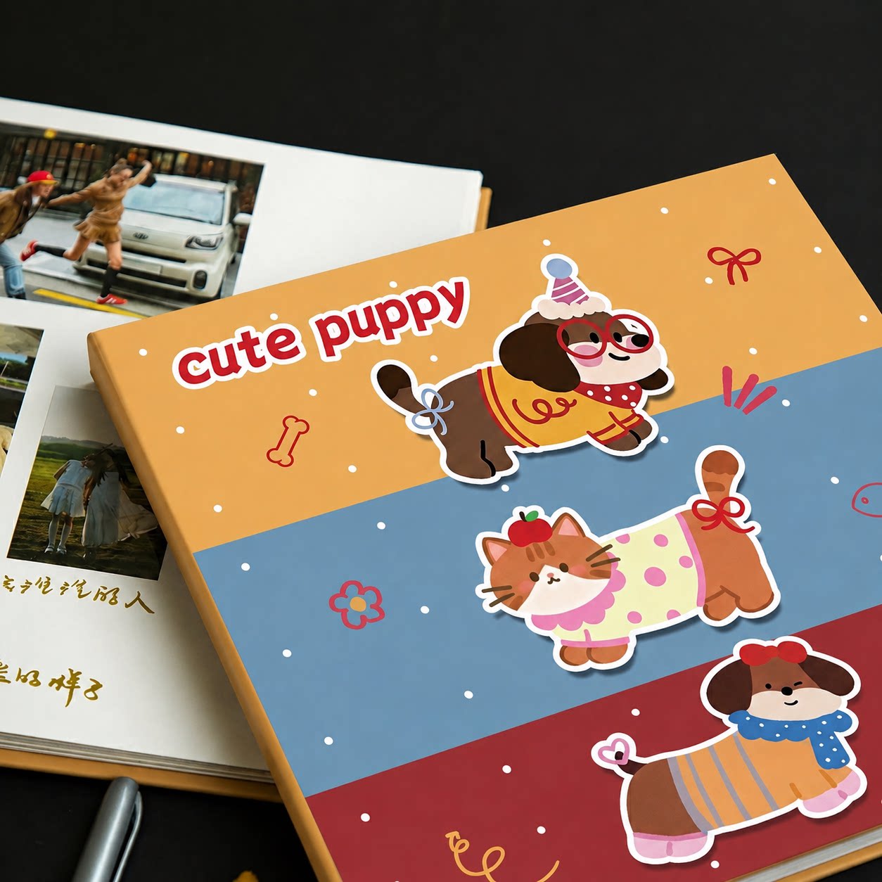 【】自粘覆膜相册本纪念册影集情侣手工diy手工拍立得照片收纳
