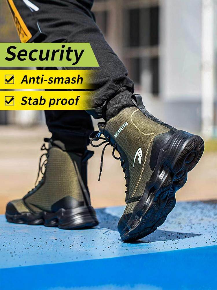 LABOR PROTECTION SHOES IMPORTED FROM THE UNITED STATES MENS BELT STEEL PLATE STEEL TOE ANTI-SMASHING ANTI-PUNCTURE HIGH-GRADE MARTIN BOOTS CONSTRUCTION SITE WEAR-RESISTANT WORK SHOES
