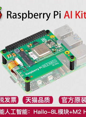 树莓派5 官方PCIe   M.2 HAT+ Raspberry Pi AI Kit 套件