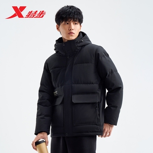 特步未来构想羽绒服男款秋冬季新款加绒加厚保暖外套976429190245