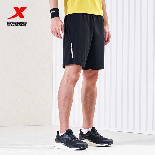 高弹中裤运动训练特步休闲