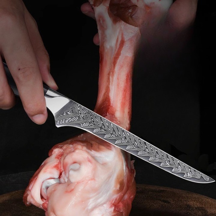 NASA德国剔肉刀特殊用途刀大马士革钢刀剔骨刀特快刀不锈钢菜刀