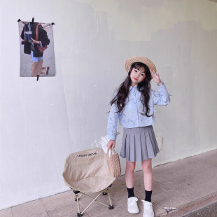 儿童装女童衬衫全蝴蝶结开学季女生校服上衣25秋装新款小中大童装