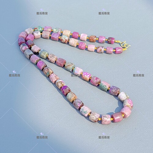 匡氏珠宝 18K舒俱来春带彩直切项链 Z-HL- A4385(多样性发货)