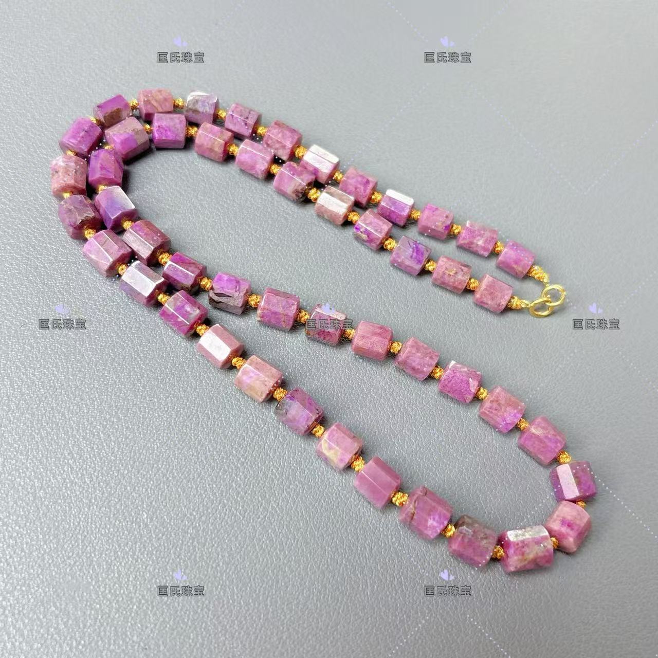 匡氏珠宝 舒俱来樱花粉八棱珠项链 Z-HL-A2181(多样性发货)