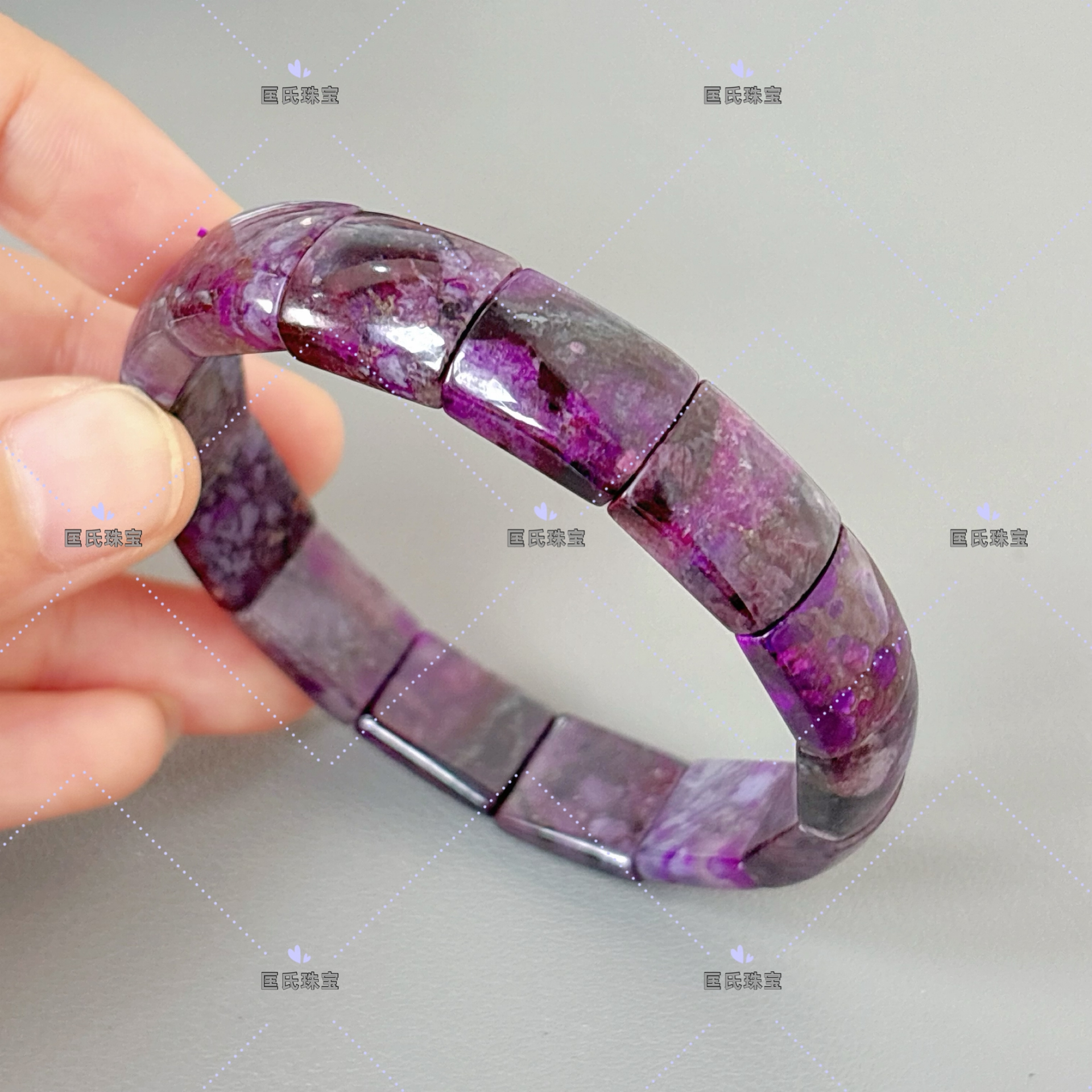 匡氏珠宝 舒俱来玫红紫手镯排 Z-HL-A2805 (多样性发货)