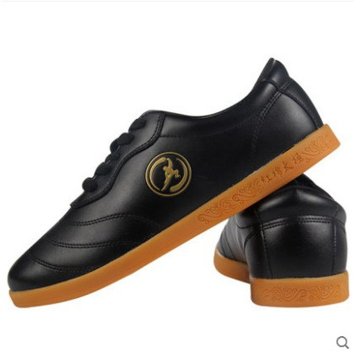 红棉太极鞋软牛皮牛筋底真皮超纤皮秋季男女武术鞋练功鞋太极拳鞋