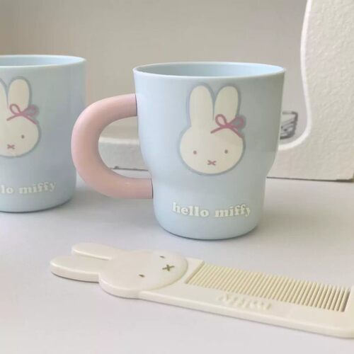 奶蓝米菲兔ins高颜值情侣漱口杯