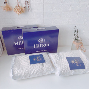 星级酒店希尔顿同款狼牙按摩护颈乳胶枕送内外套枕头礼品直播