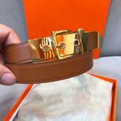 百搭装 新款 高定腰带女真皮双面头层牛皮纯铜扣头时尚 饰配连衣裙子