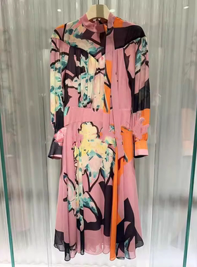 现货速发玛家商场同款2024春新品大摆印花连衣裙A1EBW63180