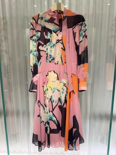 现货速发玛家商场同款 大摆印花连衣裙A1EBW63180 2024春新品