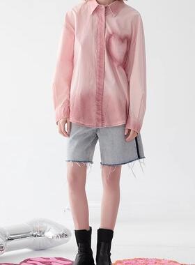 现货速发谜家商场同款25春季新品复古风手工喷色衬衣251MC0050