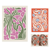 装 liveart进口丹麦The 饰画 Hanna KL花卉插画原版 poster club